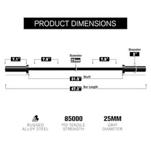 Load image into Gallery viewer, RitFit Barbell Weight Set - 4/6FT Olympic Barbell with Weight Plates (55-115LB Total) - Hip Thrusts 4FT Black Bar with 55LB Plates

