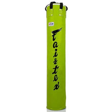 Load image into Gallery viewer, Fairtex HB6 6 Ft. Banana Bag Punching Bag for Muay Thai, Boxing, Kickboxing, MMA (HB6 Green Unfilled) - 14.17" W x 70.87" H
