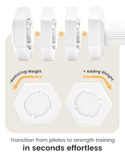 Load image into Gallery viewer, Adjustable Dumbbells Set, 4 in 1 Hand Weights Set for Women Men 10 LB Dumbbell Pair Each 2lbs 3lbs 4lbs 5lbs Weights Dumbbells Set with TPU Soft Rubber Handle for Home Gym Exercise Fitness - White
