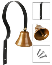 Load image into Gallery viewer, GoldTiger Fixed Metal Dog Doorbell for Potty Training - Heavy Duty Steel Wall Mounted Dog Bell for Door to Ring to Go Outside - Professional Puppy Housebreaking Communication Tool, No Snag (Black)
