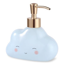 Load image into Gallery viewer, NEWHENGS Cute Cloud Shape Soap/Hand Sanitizer Metal Pump Dispenser, Refillable for Bathroom Accessories, Gifts for Kids (Blue)

