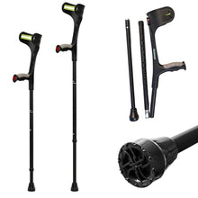 Load image into Gallery viewer, Lvyeyung Adjustable Forearm Crutches for Adults, 10-Levels Adjustable Height, Walk Easy Forearm Crutches
