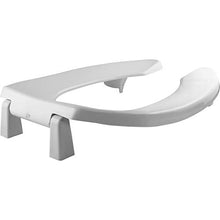Load image into Gallery viewer, BEMIS 2L2155T 000 Medic-Aid 2" Lift Raised Open Front Plastic Toilet Seat, ELONGATED, Long Lasting Solid Plastic, White
