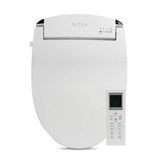 Load image into Gallery viewer, ALPHA BIDET JX2 Elongated Bidet Toilet Seat, White, Endless Warm Water, *NEW* Bowl Mist, LED Light, Quiet Operation, Wireless Remote, Stainless Steel Nozzle, Sittable Lid, 3 Year Warranty
