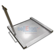 Load image into Gallery viewer, SellEton SL-Wheelchair-1k Aluminum Heavy Duty Wheelchair Scale Platform 1000lb x 0.2lb – Drum Chair Scale with Dual Ramp Aluminum Platform – Portable Scales for Physicians (Imported)
