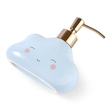 Load image into Gallery viewer, NEWHENGS Cute Cloud Shape Soap/Hand Sanitizer Metal Pump Dispenser, Refillable for Bathroom Accessories, Gifts for Kids (Blue)
