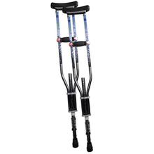 Load image into Gallery viewer, York Nordic - Spring Cushion Crutches Perfect for Sports Injuries and Travel - Heights 4'7" to 6'6" - Adjust Down to 22" for Travel
