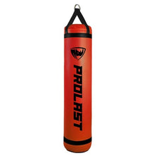 Load image into Gallery viewer, PROLAST Heavy Punching Kicking Bag for Adults, Boxing, MMA, Martial Arts, Muay Thai, Strength Training Equipment, Filled, 5ft, 100 lbs, Vertical Logo, Red
