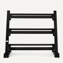 Load image into Gallery viewer, Amazon Basics 3-Tier Adjustable Dumbbell Weight Rack, Sturdy Steel Stand Only, Black
