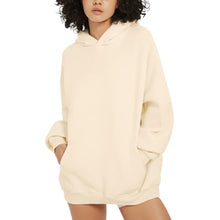 Load image into Gallery viewer, Dnzzs Womens Oversized Hoodie Acid Wash Hoodie Vintage Sweatshirt Heavyweight Fleece Cotton Streetwear Trendy Sweatshirts Cream
