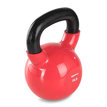 Load image into Gallery viewer, Amazon Basics Vinyl Kettlebell for Strength Training and Workout, 35 Pounds, Textured Handle, Red

