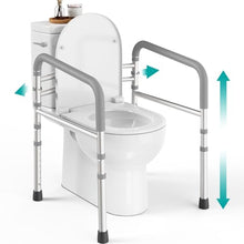 Load image into Gallery viewer, Adjustable Toilet Safety Frame &amp; Rails, Toilet Safety Rail for Elderly Adults
