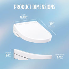Load image into Gallery viewer, TOTO® WASHLET® S5 Electronic Bidet Toilet Seat with Instantaneous Water Heating, PREMIST and EWATER+ Wand Cleaning, Elongated, Sedona Beige - SW3446#12
