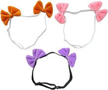 Load image into Gallery viewer, mqajdv Dog Hair Double Bow Headbands 3 Pcs – Bow Headband for Dogs, Dog Hair Bow,Classic Dog Hair Bows, Adjustable Headband, Puppy Bow, Pet Hair Bow, Dog Grooming Accessory
