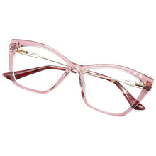Load image into Gallery viewer, DOERAYMI Crystal Pink Blue Light Glasses for Woman: Rose Gold Hinges, Feather-Light Reading Glasses for Working &amp; Streaming
