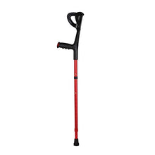 Load image into Gallery viewer, Lightweight Foldable Forearm Crutch, Aluminum Walking Stick,Height Adjustable, Ergonomic Handle with Comfortable Grip 2ZG-02BM (Red)
