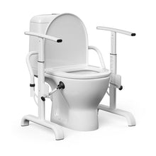 Load image into Gallery viewer, Onpickly Toilet Safety Rails for Seniors, 350lbs Heavy Duty Toilet Safety Frame &amp; Grab Bars, Triple Stability with 2 Suction Cups &amp; Rear Bar, Adjustable Height &amp; Width Toilet Rail
