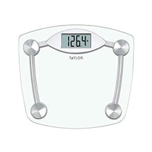 Load image into Gallery viewer, Taylor Digital Bathroom Scale, Body Weight Scale, Instant On and Off, 400 lb Capacity, Sturdy Clear Glass with Chrome-Finish Base

