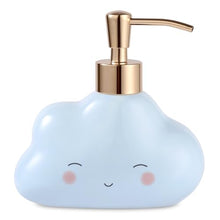Load image into Gallery viewer, NEWHENGS Cute Cloud Shape Soap/Hand Sanitizer Metal Pump Dispenser, Refillable for Bathroom Accessories, Gifts for Kids (Blue)
