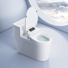 Load image into Gallery viewer, XCQQ Electric Bidet Toilet Seat with Remote, Heated Toilet Seat, Instant Warm Water, Warm Air Dryer, Rear &amp; Feminine with Oscillating Cleansing, Night Light, Slow Close Lid, LED Display - Round
