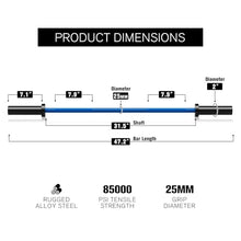 Load image into Gallery viewer, RitFit Barbell Weight Set - 4/6FT Olympic Barbell with Weight Plates (55-275LB Total) -  4FT Black/Blue Bar with 35LB Plates
