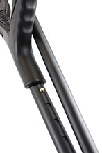 Load image into Gallery viewer, PEPE Mobility Folding Crutches for Adults (x2 Units), Open Cuff, Adjustable Height, Black
