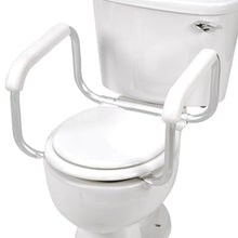 Load image into Gallery viewer, DMI Toilet Safety Rails Toilet Handles for The Elderly Toilet Safety Handrails Frame Easy Assembly with no Tools, White
