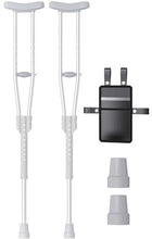 Load image into Gallery viewer, Aluminum Crutches for Adults &amp; Seniors, Adjustable Crutches for Walking, Comfortable Lightweight Crutch with Underarm Pad &amp; Crutch Bag &amp; Hand Grip, 300 LB Weight Capacity, Fitting 5'8"-6'6", 1 Pair
