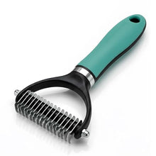 Load image into Gallery viewer, Dog Brush and Cat Deshedding Rake, Pet Grooming Tool for Shedding with Rounded Stainless Steel Teeth, Comfortable Grip for Long or Thick Coats (Orange)
