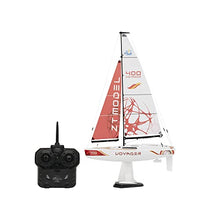 Load image into Gallery viewer, PLAY STEAM Voyager400 2.4GHz RC Motor Powered Sailboat in Red - 26" Tall
