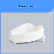 Load image into Gallery viewer, Medline Raised Toilet Seat with Secure Side Locks, 4" Elevation - 250 lbs. Capacity, for Seniors, Elderly, Independent Adults and Disabled Adults - 1 Ct.
