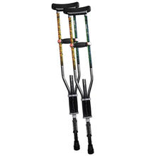 Load image into Gallery viewer, York Nordic - Spring Cushion Crutches Perfect for Sports Injuries and Travel - Heights 4'7" to 6'6" - Adjust Down to 22" for Travel
