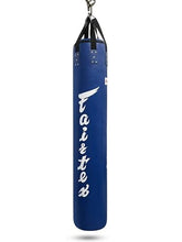 Load image into Gallery viewer, Fairtex HB6 6 Ft. Banana Bag Punching Bag for Muay Thai, Boxing, Kickboxing, MMA (HB6 Blue Unfilled) - 14.17" W x 70.87" H
