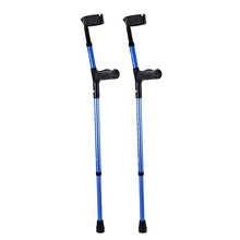 Load image into Gallery viewer, VEVOR Forearm Crutches for Adults, 11-Level Height Adjustable Walking Crutches with 4-Level Upper Cuff,  1 Pair (350LBS)
