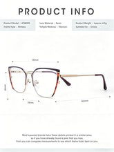 Load image into Gallery viewer, DOERAYMI Blue Blockers Glasses for Women, Bluelight Glasses with Cat Eye Frame for Style, Comfort, Eye Strain Relief (Metal, purple)
