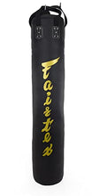 Load image into Gallery viewer, Fairtex HB6 6 Ft. Banana Bag Punching Bag for Muay Thai, Boxing, Kickboxing, MMA (HB6 Black/Gold Unfilled) - 14.17" W x 70.87" H
