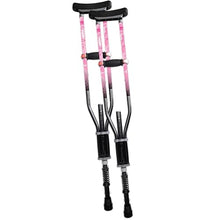 Load image into Gallery viewer, York Nordic - Spring Cushion Crutches Perfect for Sports Injuries and Travel - Heights 4'7" to 6'6" - Adjust Down to 22" for Travel
