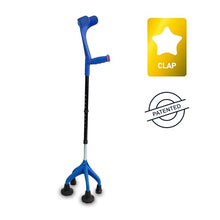 Load image into Gallery viewer, KMINA Quad Crutch for Women and Men (Sturdy 3.3 lbs), 4 Prong Forearm Crutches for Stability and Support
