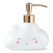 Load image into Gallery viewer, NEWHENGS Cute Cloud Shape Soap/Hand Sanitizer Metal Pump Dispenser, Refillable for Bathroom Accessories, Gifts for Kids (White)
