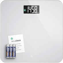 Load image into Gallery viewer, Greater Goods AccuCheck Digital Scale for Body Weight - Accurate Digital Bathroom Scale with High-Precision Sensors, Large Easy-to-Read Backlit Display, 400 lb Capacity, Auto Step-On (Gray)

