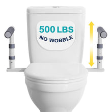 Load image into Gallery viewer, HolyHeal Toilet Safety Rails for Seniors, Height Adjustable Toilet Safety Frame Grab Bars, 500lb Toilet Support Rails Easy Installation &amp; No Wobble, Toilet Assistance Handles for Elderly and Disabled

