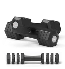 Load image into Gallery viewer, Adjustable Dumbbells Set, 4 in 1 Hand Weights Set for Women Men 10 LB Dumbbell Pair Each 2lbs 3lbs 4lbs 5lbs Weights Dumbbells Set with TPU Soft Rubber Handle for Home Gym Exercise Fitness - Black
