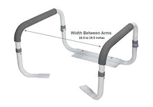 Load image into Gallery viewer, Drive Medical RTL12087 Bathroom Grab Bar for Toilets, White
