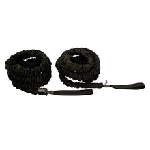 Load image into Gallery viewer, Stroops Son of The Beast Elastic Battle Ropes | Dual Safety Sleeved Resistance Bands Rope for Strength Training, Agility Work, and Full Body Workout | 47lbs, Pair - Black
