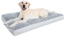 Load image into Gallery viewer, NUPIDA Washable Dog Bed for Extra Large Dogs, XXL Crate Bed Plush Pet Kennel Pad with Non-Slip Bottom, Pet Sleeping Mat, 47x29 Inch, Light Gray
