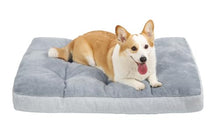 Load image into Gallery viewer, NUPIDA Washable Dog Bed for Small Dogs, Crate Bed Plush Pet Kennel Pad with Non-Slip Bottom, Pet Sleeping Mat, 23x17 Inch, Light Gray
