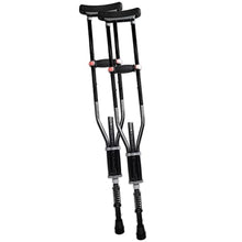 Load image into Gallery viewer, York Nordic - Spring Cushion Crutches Perfect for Sports Injuries and Travel - Heights 4'7" to 6'6" - Adjust Down to 22" for Travel
