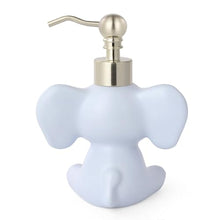 Load image into Gallery viewer, NEWHENGS Cute Elephant Shape Soap/Hand Sanitizer Metal Pump Dispenser, Refillable for Bathroom Accessories, Gifts for Kids (Matt Blue)
