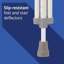 Load image into Gallery viewer, Medline Aluminum Crutches for Kids, Adults, &amp; Seniors, Walking Aid for Reliable Balance, Comfortably Holds 300 LBS, Fits Patients Between 5'10" to 6'6" Tall
