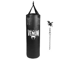 Load image into Gallery viewer, Venum Origins Punching Bag (Ceiling Mount Included) - Black/White 70 lbs
